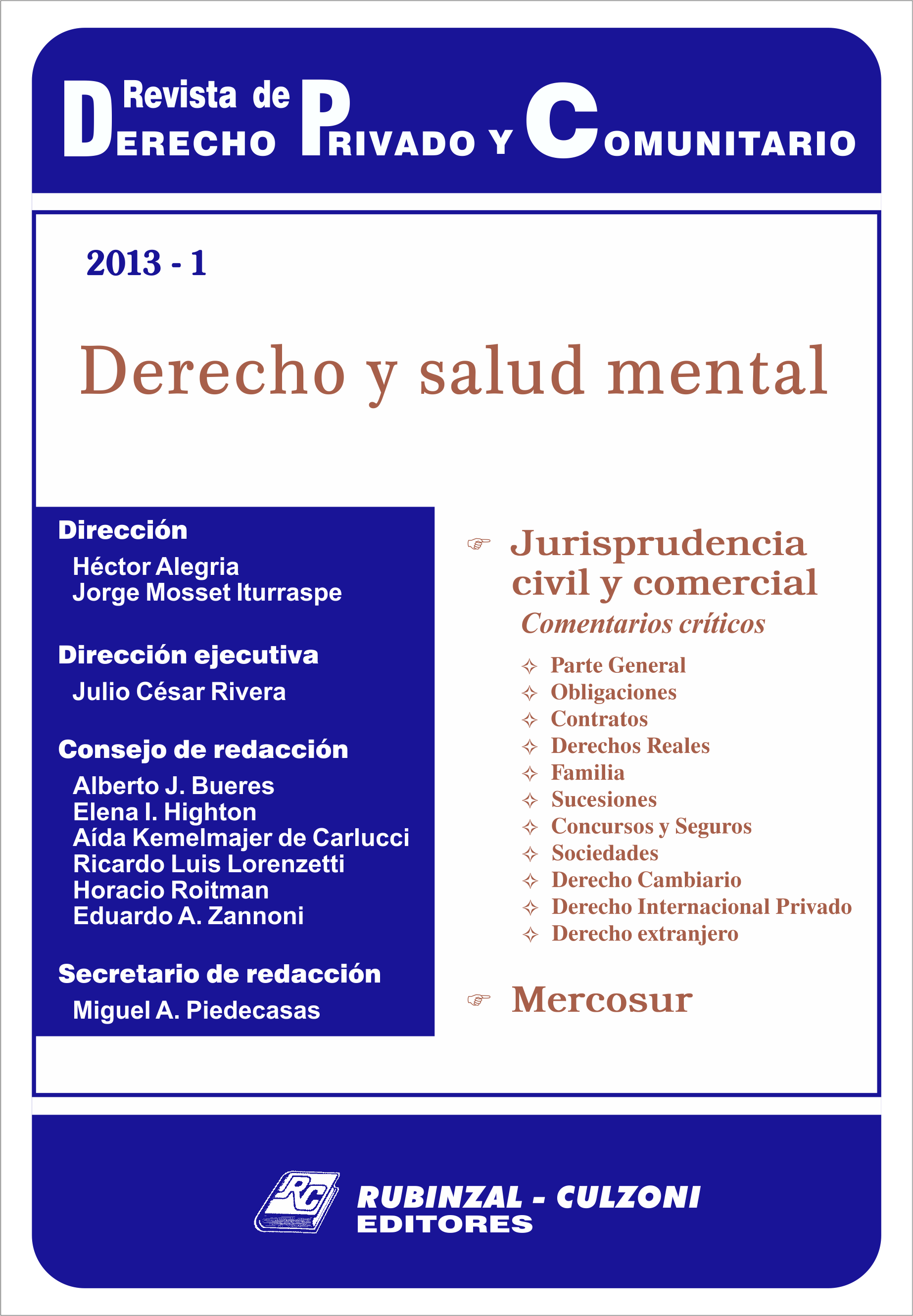 Revista de Derecho Privado y Comunitario - Derecho y salud mental