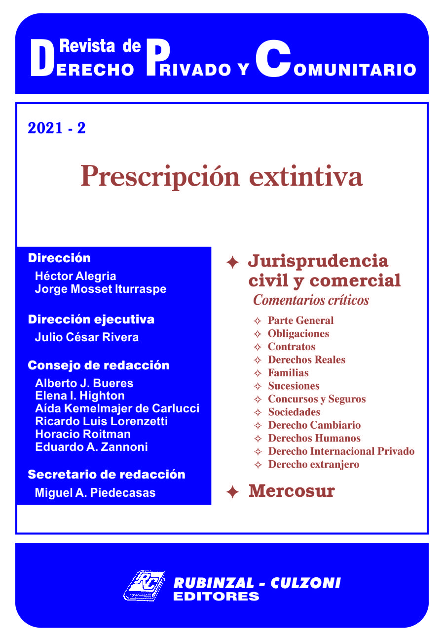 Revista de Derecho Privado y Comunitario - Prescripción extintiva