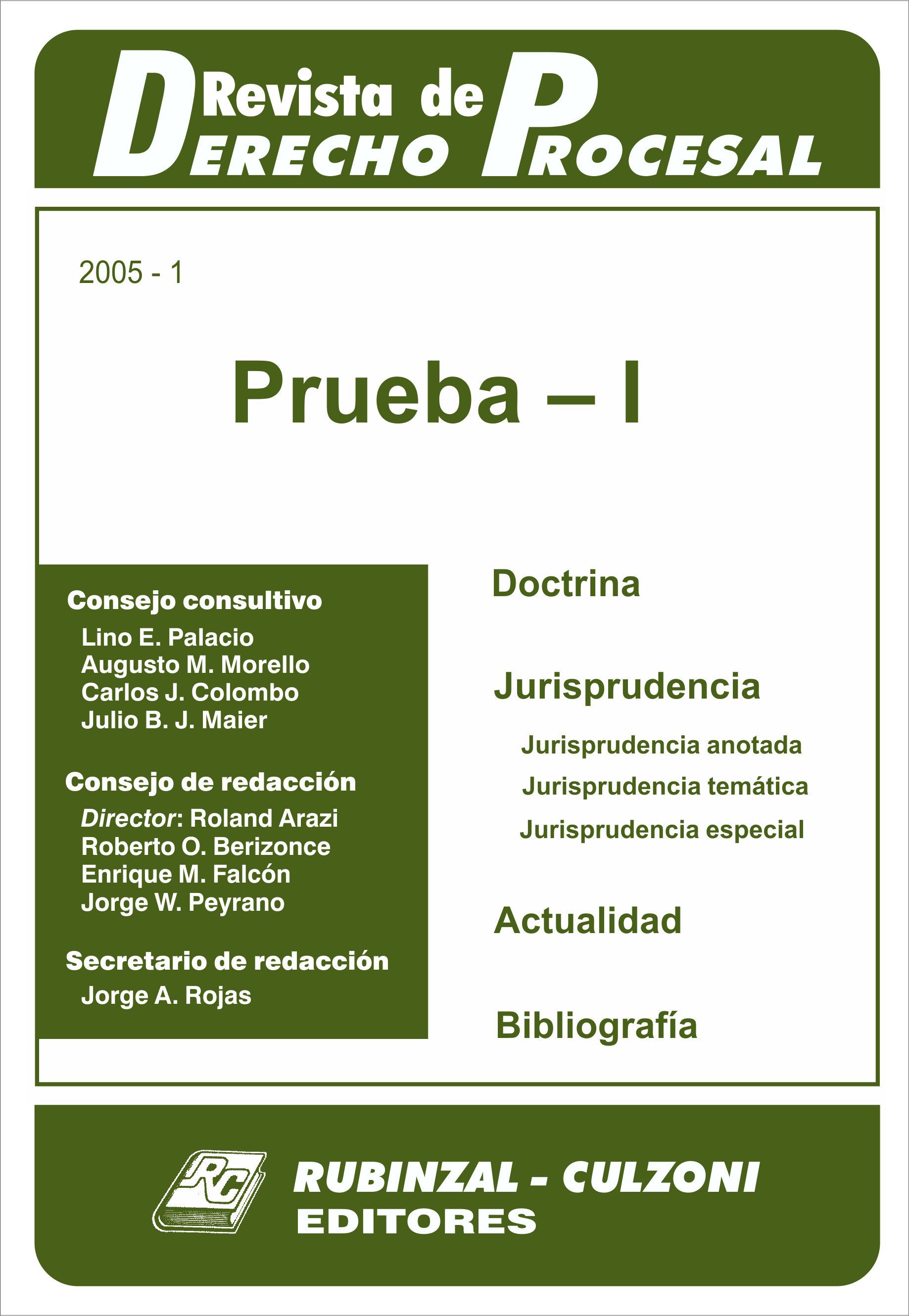 Revista de Derecho Procesal - Prueba - I