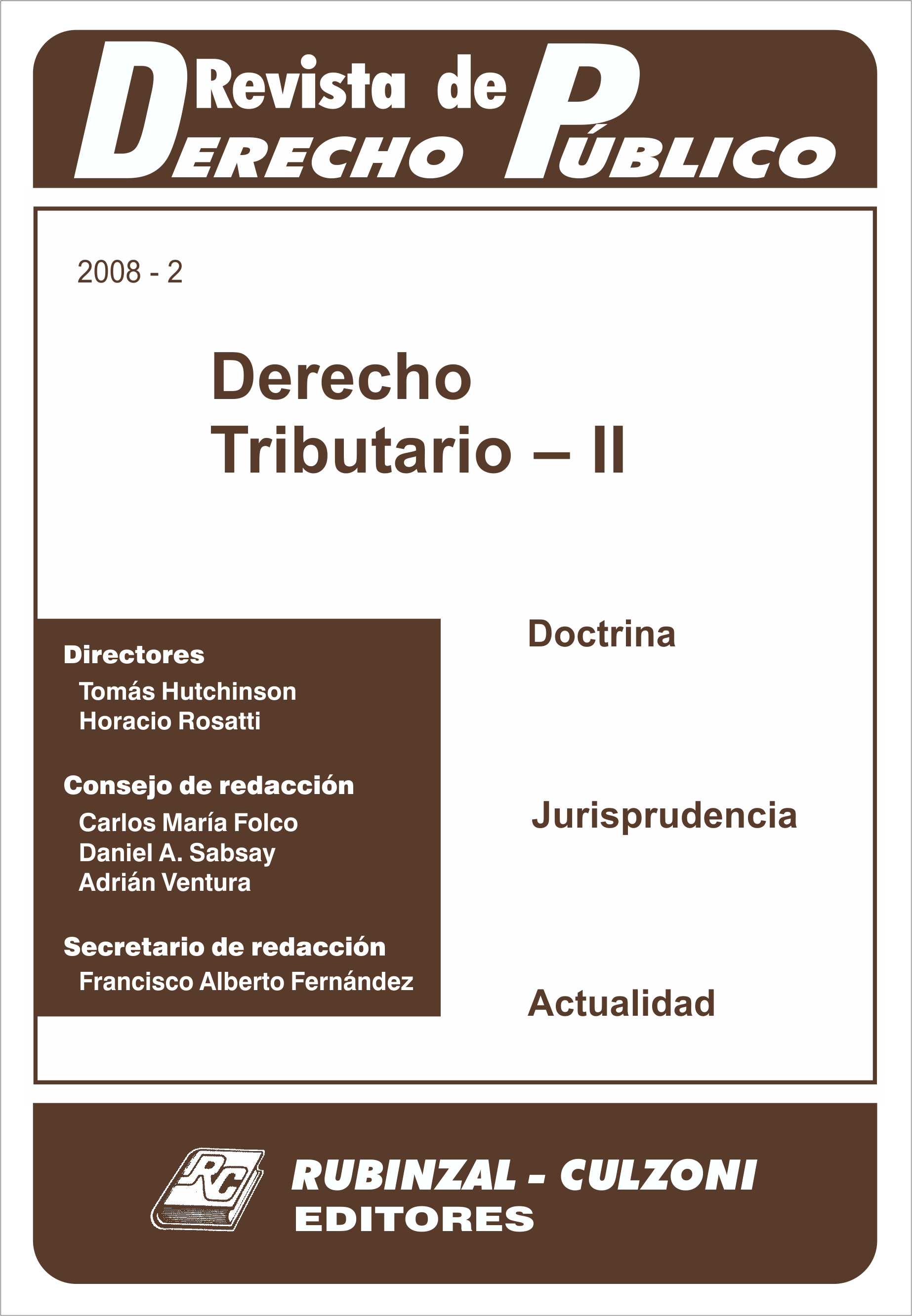 Derecho Tributario - II. [2008-2]